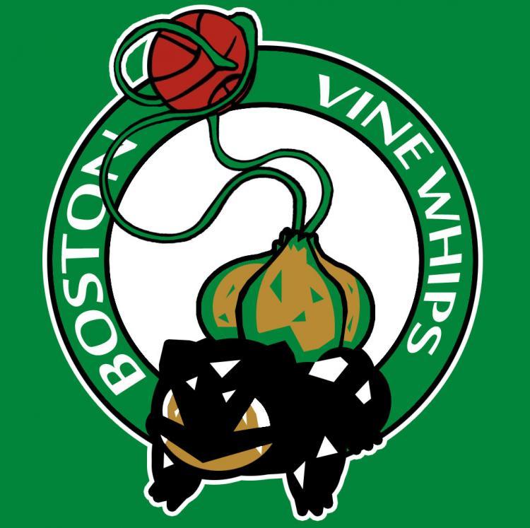 Boston Celtics Pokemon logo fabric transfer
